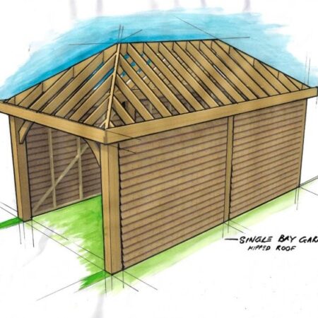 1 Bay Garage Hipped Roof
