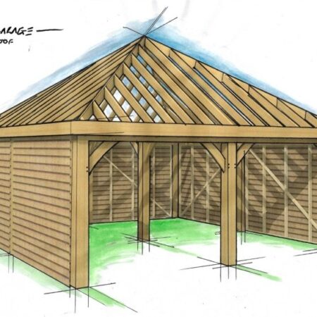 2 Bay Garage Hipped Roof