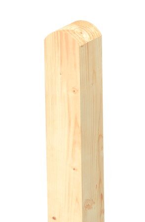 Treated Softwood (Green or Brown) – 1500mm long – 150mm x 150mm – Rounded Top
