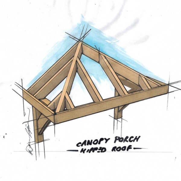 Canopy Porch - Hipped Roof