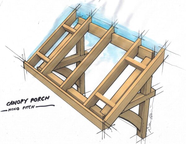 Canopy Porch - Mono Pitch Roof