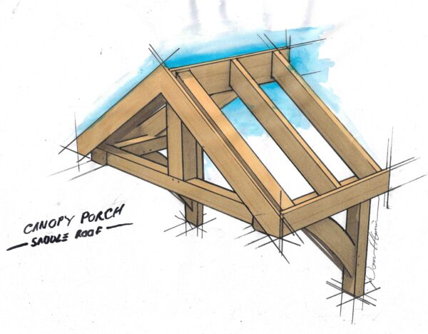 Canopy Porch - Saddle Roof