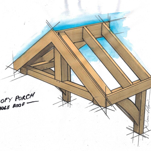 Canopy Porch - Saddle Roof